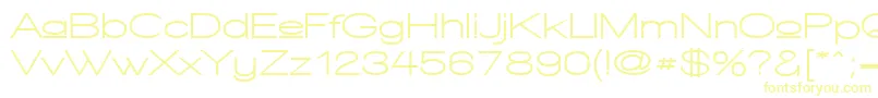 WalkwayUpperExpandBold Font – Yellow Fonts on White Background