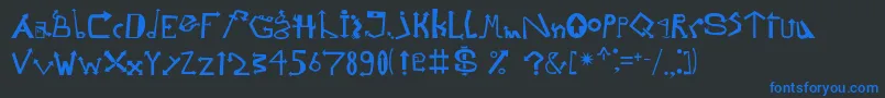 Strelochnikc Font – Blue Fonts on Black Background