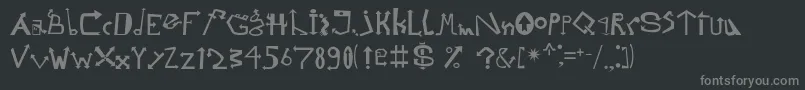 Strelochnikcフォントについての詳細 フォントStrelochnikc – 黒い背景に灰色の文字