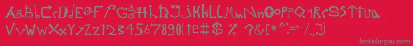 Strelochnikc Font – Gray Fonts on Red Background