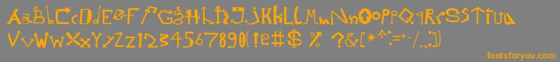 Strelochnikc Font – Orange Fonts on Gray Background