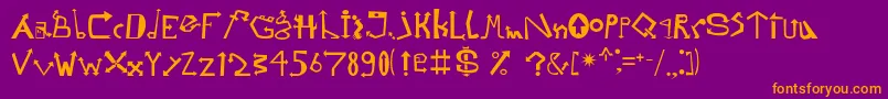 Saiba mais sobre a fonte Strelochnikc Fonte Strelochnikc – fontes laranjas em um fundo violeta