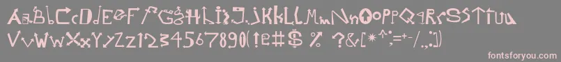フォントStrelochnikc – 灰色の背景にピンクのフォント