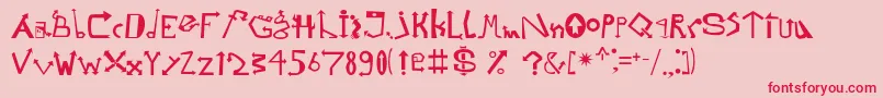 Strelochnikc Font – Red Fonts on Pink Background