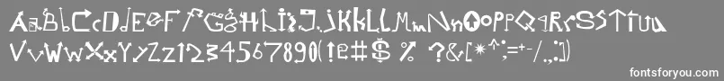 Strelochnikc Font – White Fonts on Gray Background