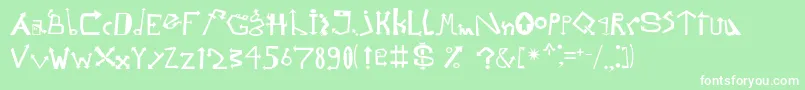 Strelochnikc Font – White Fonts on Green Background