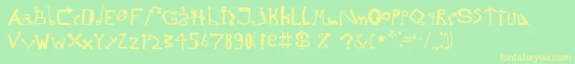 More about Strelochnikc Font Strelochnikc Font – Yellow Fonts on Green Background