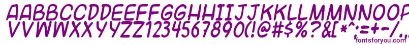 Universalfruitcake Font – Purple Fonts on White Background