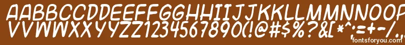 Universalfruitcake Font – White Fonts on Brown Background