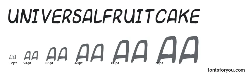 Universalfruitcake Font Sizes