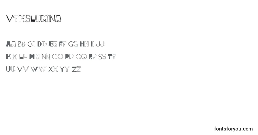 Schriftart VtksLumina – Alphabet, Zahlen, spezielle Symbole