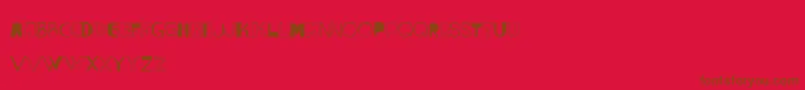 Fonte VtksLumina – fontes marrons em um fundo vermelho