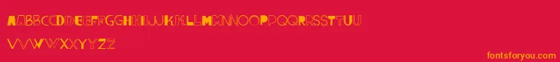 VtksLumina Font – Orange Fonts on Red Background