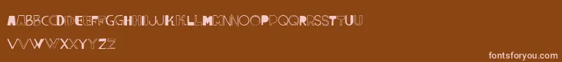 VtksLumina-Schriftart – Rosa Schriften auf braunem Hintergrund