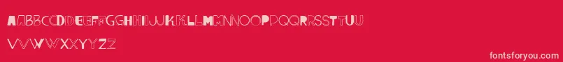 VtksLumina Font – Pink Fonts on Red Background