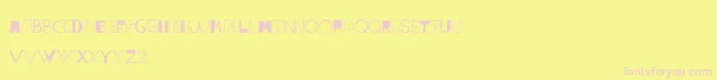 VtksLumina-fontti – vaaleanpunaiset fontit keltaisella taustalla