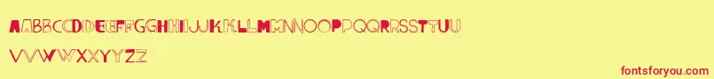 VtksLumina Font – Red Fonts on Yellow Background