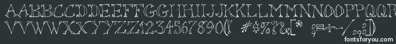 SketchedOut-fontti – valkoiset fontit