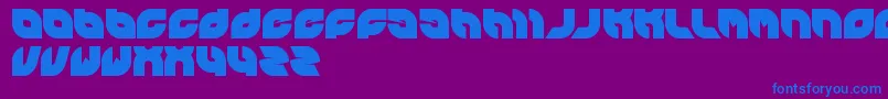Picaae-Schriftart – Blaue Schriften auf violettem Hintergrund