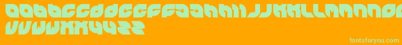 Czcionka Picaae – zielone czcionki na pomarańczowym tle