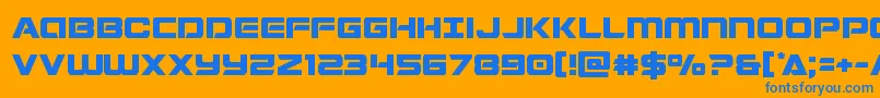 Starduster Font – Blue Fonts on Orange Background