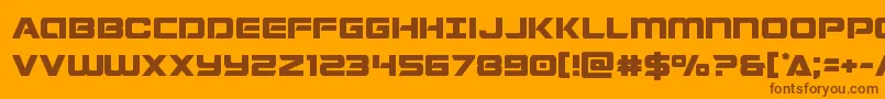 Starduster Font – Brown Fonts on Orange Background