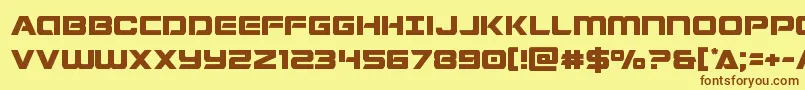 Starduster Font – Brown Fonts on Yellow Background