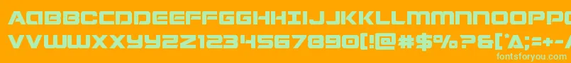 Starduster Font – Green Fonts on Orange Background