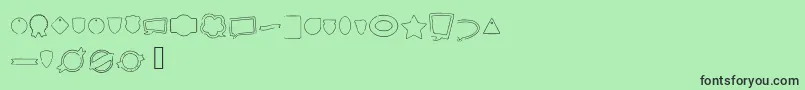 LabelsOutline Font – Black Fonts on Green Background
