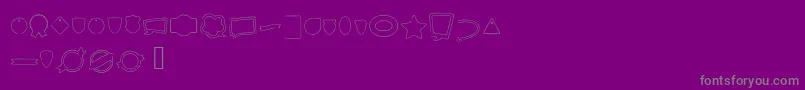 Weitere Informationen zur LabelsOutline-Schriftart LabelsOutline-Schriftart – Graue Schriften auf violettem Hintergrund