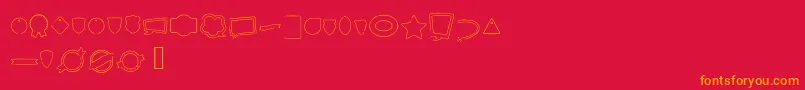 LabelsOutline Font – Orange Fonts on Red Background