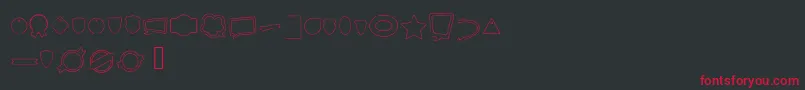 LabelsOutline Font – Red Fonts on Black Background