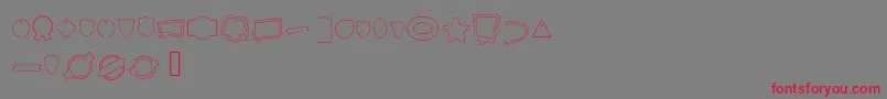 LabelsOutline Font – Red Fonts on Gray Background