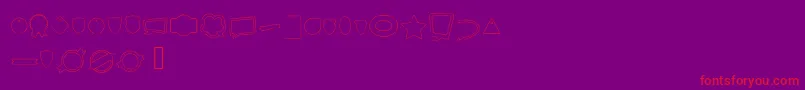 LabelsOutline Font – Red Fonts on Purple Background