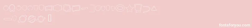 Weitere Informationen zur LabelsOutline-Schriftart LabelsOutline-Schriftart – Weiße Schriften auf rosa Hintergrund