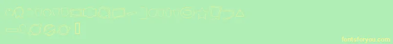 LabelsOutline Font – Yellow Fonts on Green Background