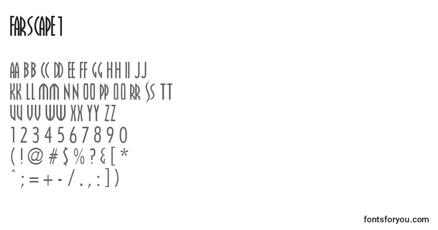 A fonte Farscape1 – alfabeto, números, caracteres especiais