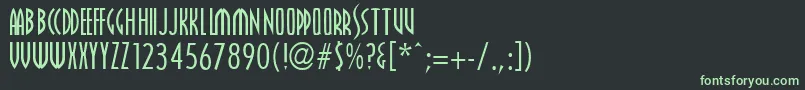 フォントFarscape1 – 黒い背景に緑の文字