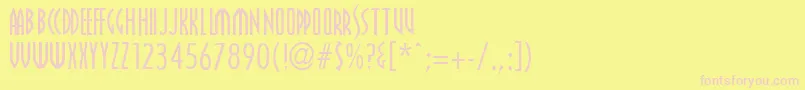 Farscape1 Font – Pink Fonts on Yellow Background