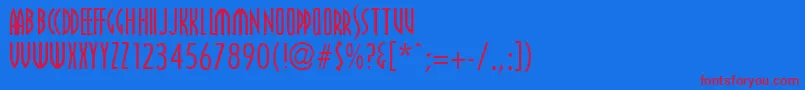 Farscape1-fontti – punaiset fontit sinisellä taustalla
