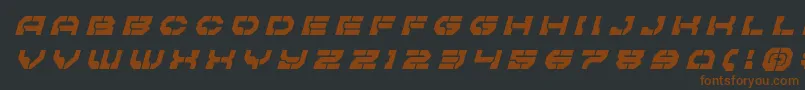 Pulsarclasstitleital-fontti – ruskeat fontit mustalla taustalla