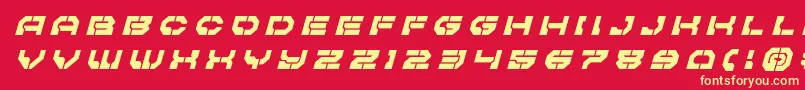 Pulsarclasstitleital Font – Yellow Fonts on Red Background