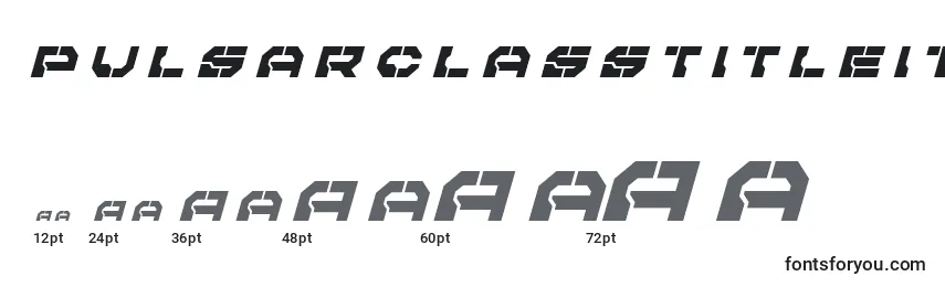 Pulsarclasstitleital Font Sizes