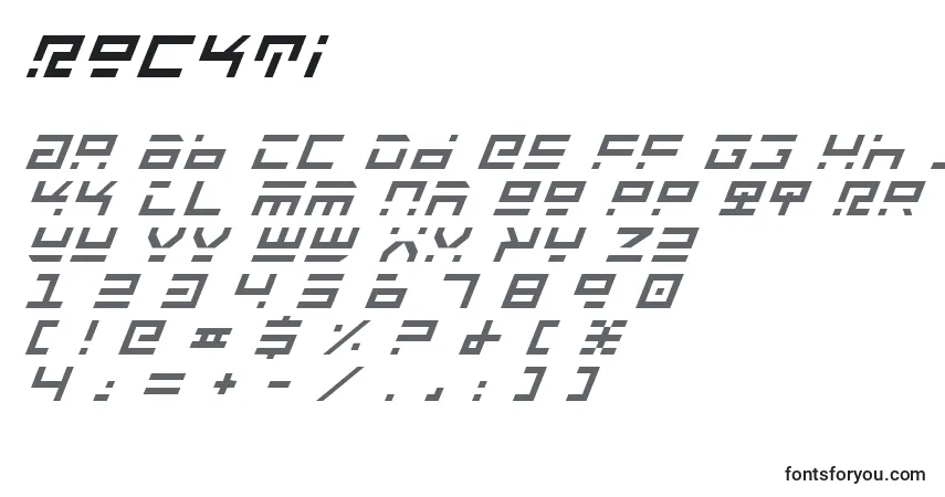 A fonte Rockti – alfabeto, números, caracteres especiais
