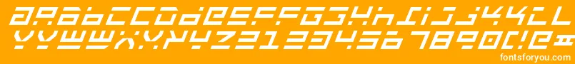 フォントRockti – オレンジの背景に白い文字
