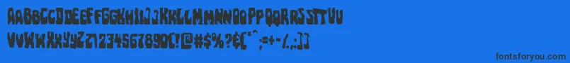 Pocketmonstermangle Font – Black Fonts on Blue Background