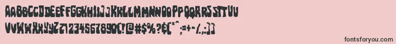 Шрифт Pocketmonstermangle – чёрные шрифты на розовом фоне