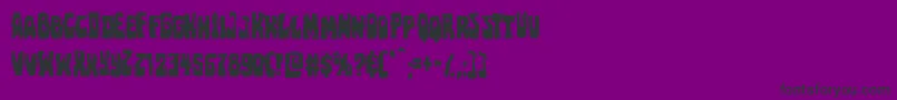 Pocketmonstermangle-Schriftart – Schwarze Schriften auf violettem Hintergrund