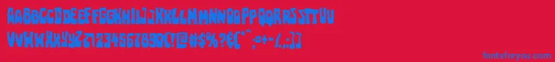 Pocketmonstermangle-fontti – siniset fontit punaisella taustalla