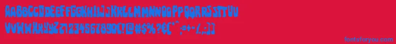 Pocketmonstermangle Font – Blue Fonts on Red Background